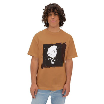Edgy Skull Graphic Tee | Unisex Oversized Boxy Tee for Casual Wear, Halloween, Street Style, Gift for Him/Her, Unique Fashion