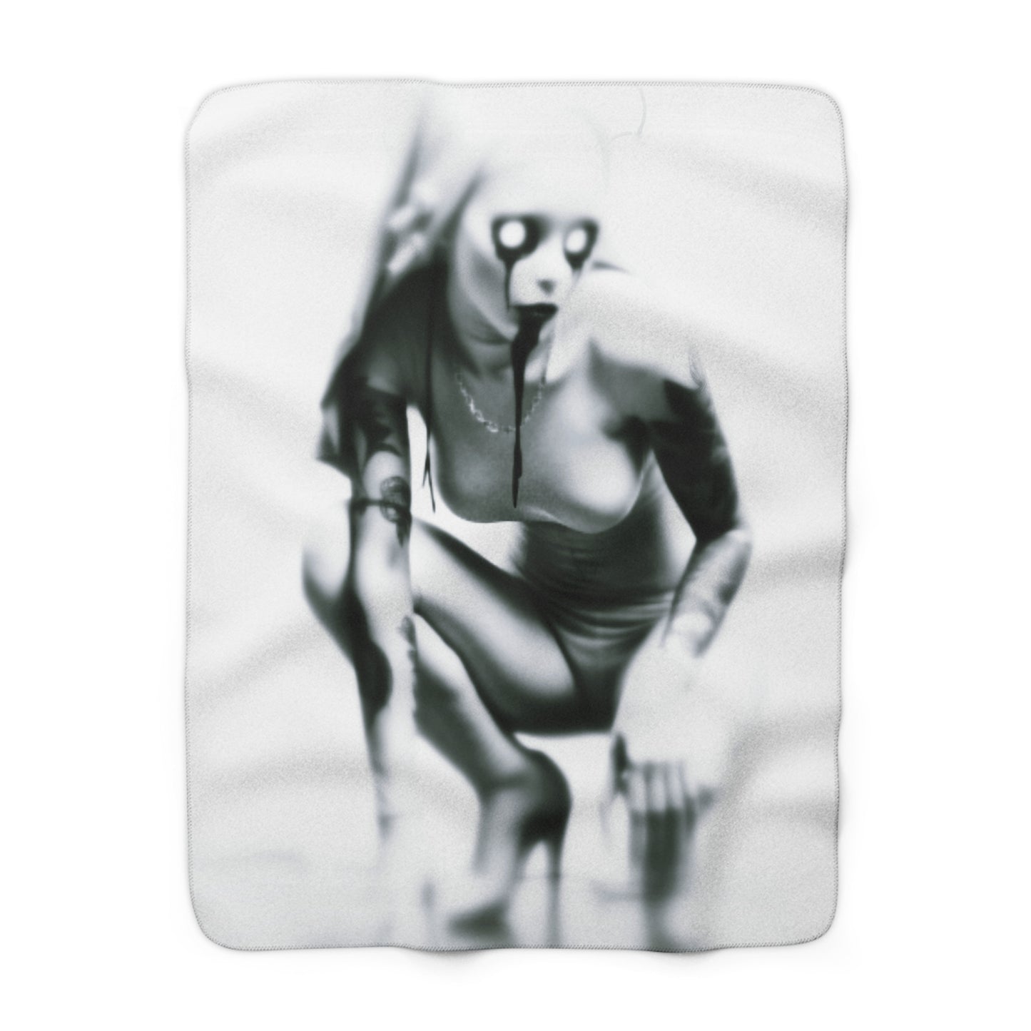 Cozy Sherpa Fleece Blanket - Horror Art Style for Warmth and Comfort