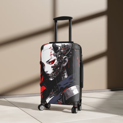 Gothic Style Travel Suitcase, Unique Luggage, Edgy Carry-On, Anime Inspired Bag, Gift for Travelers
