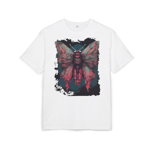 Aesthetic Moth Graphic Oversize Tee, Casual Style Shirt, Unique Gift, Eco-Print Tee, Art Lover Fashion, Nature-Inspired Top