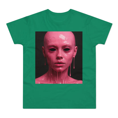 Artistic Pink Melting Face T-Shirt - Trendy Graphic Tee, Unique Gift, Statement Apparel, Festival Wear, Occasional Fashion, Street Style