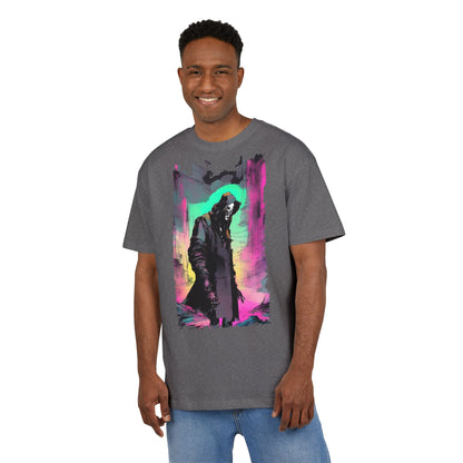 Vibrant Oversize Graphic Tee, Unisex Heavy Tee, Streetwear, Casual Wear, Unique Art Shirt, Gift for Him/Her/Friends