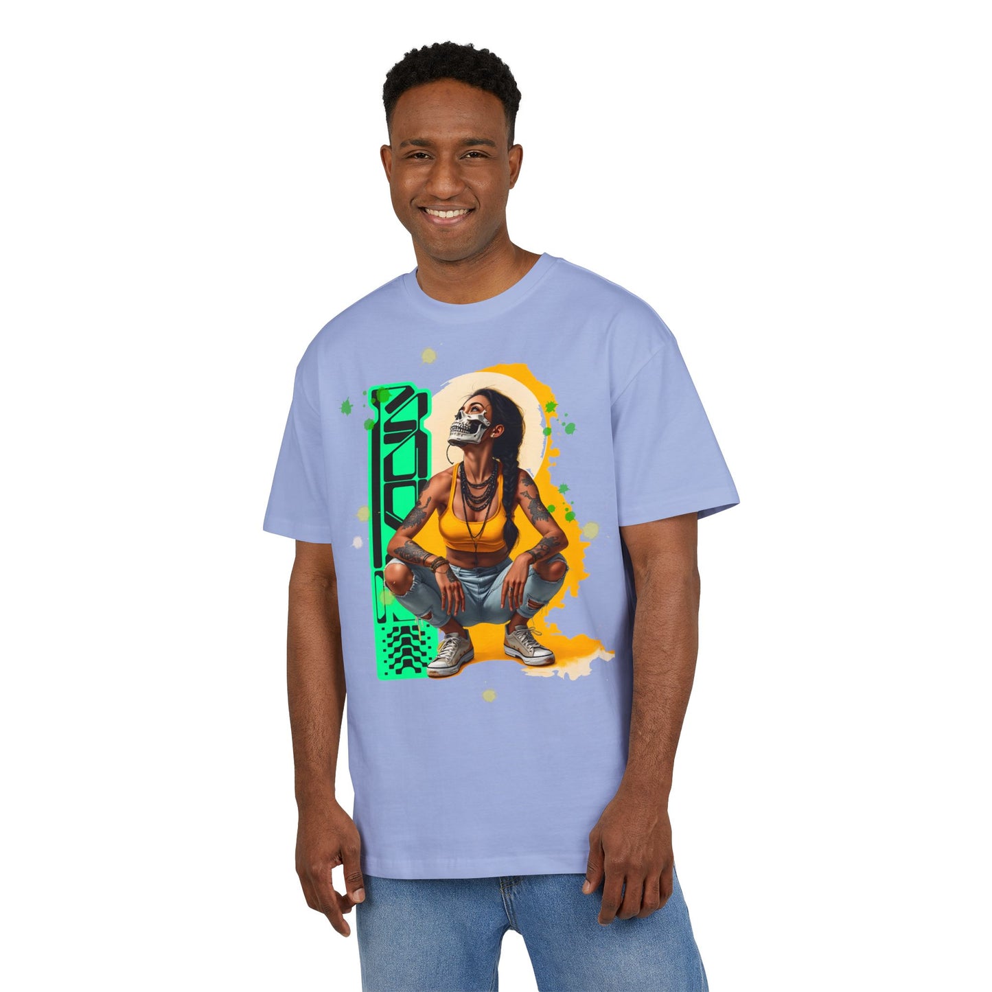 Vibrant Artistic Oversize Tee, Unisex Graphic Tee, Streetwear Fashion, Cool Casual Wear, Unique Art Inspired Shirt
