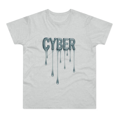 Cool Drippy Cyber T-Shirt, Unisex Graphic Tee, Casual Wear, Tech Enthusiast Gift, Trendy Streetwear for All Occasions