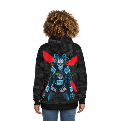 Futuristic Graphic Hoodie, Cyberpunk Apparel, Casual Streetwear, Unisex Fashion, Gift for Tech Lovers