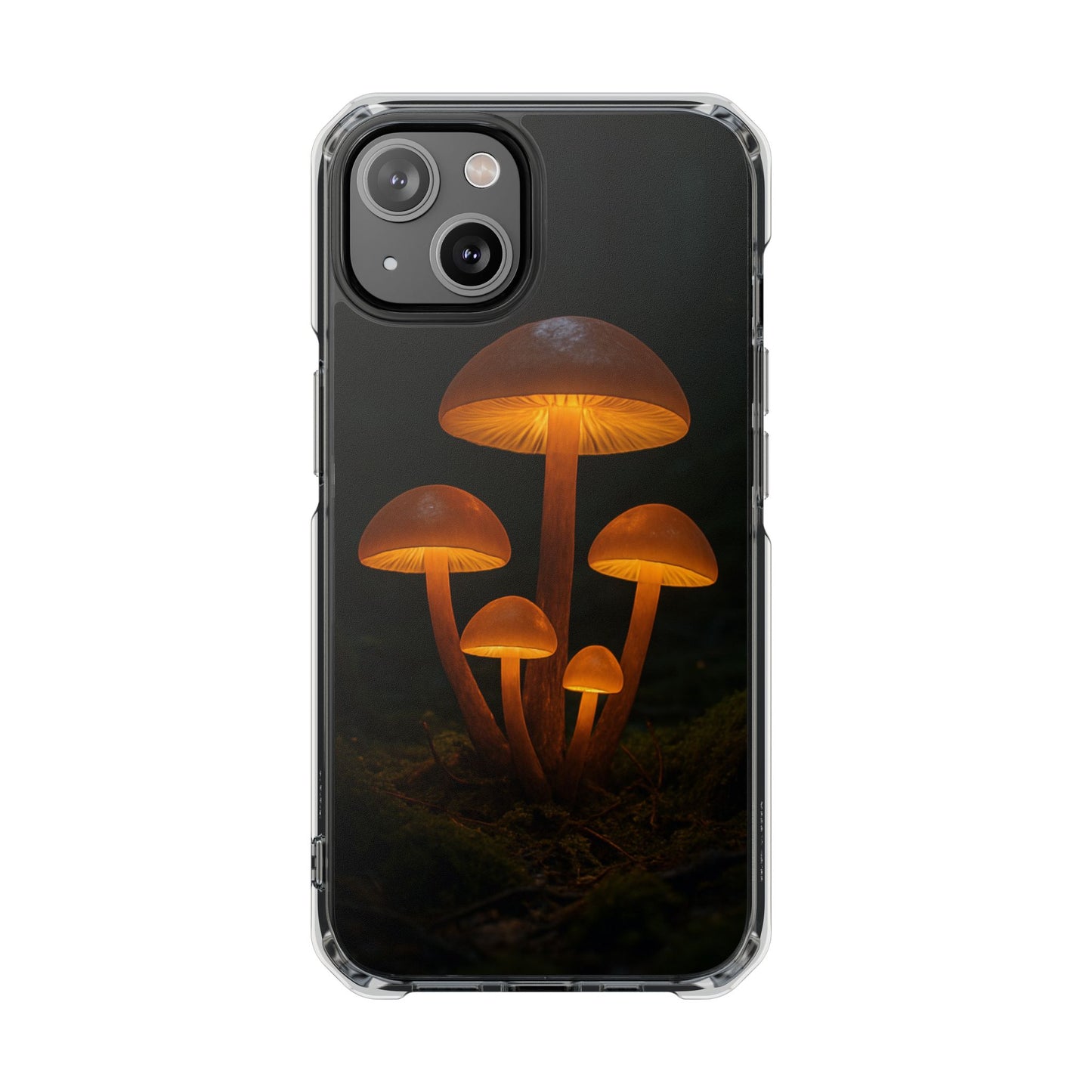 Magnetic Clear Impact Cases, Mushroom Phone Case, Eco-Friendly Phone Cover, Unique Phone Accessories, Gift for Nature Lovers, Artistic