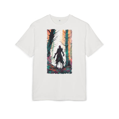 Artistic Oversized Tee - Forest Silhouette Design, Casual Unisex Fashion, Perfect for Nature Lovers, Gift for Friends, Relaxed Everyday Wear