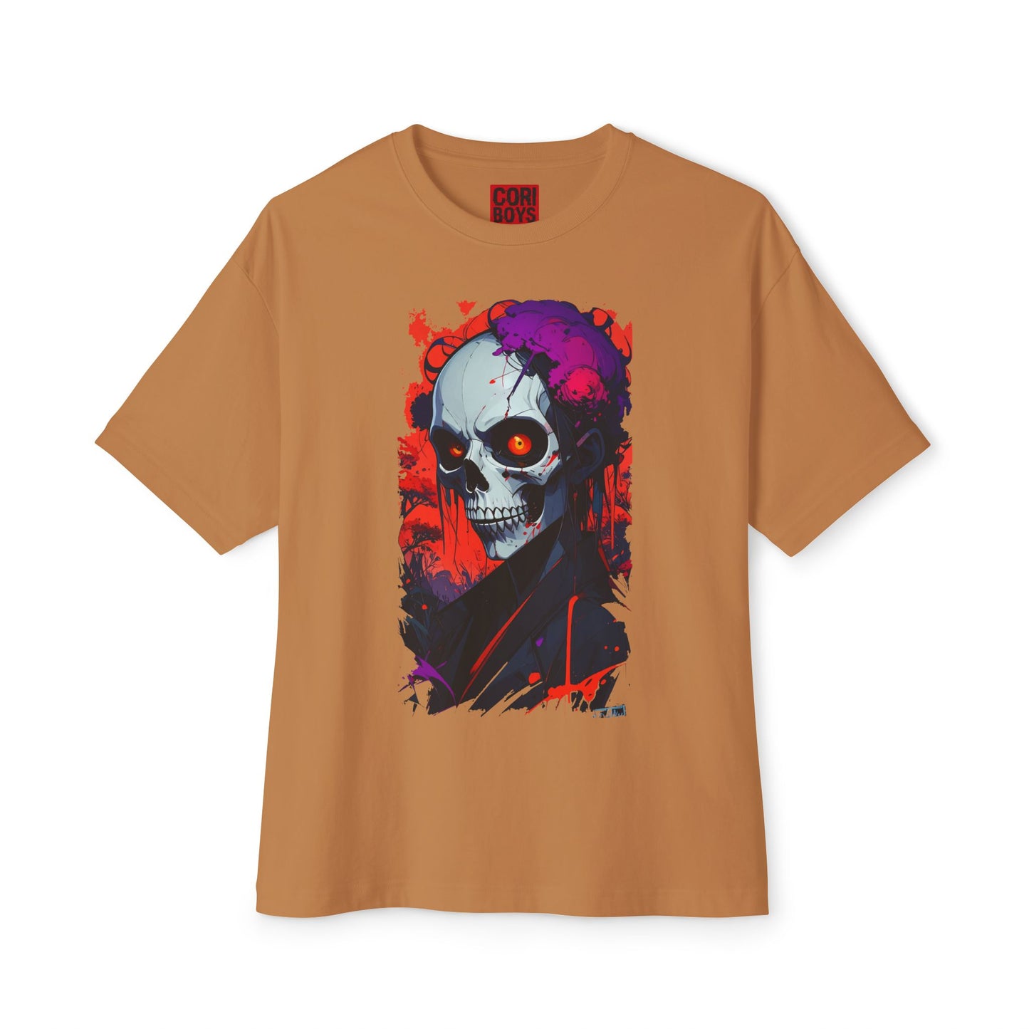 Edgy Skull Graphic Tee, Oversized T-Shirt for Casual Wear, Halloween Costume, Streetwear Fashion, Unisex Gift Idea