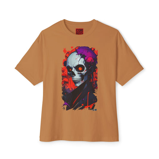 Edgy Skull Graphic Tee, Oversized T-Shirt for Casual Wear, Halloween Costume, Streetwear Fashion, Unisex Gift Idea