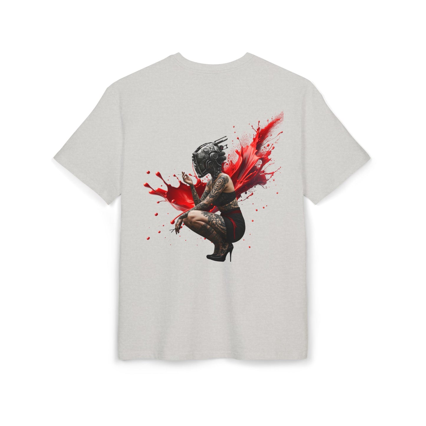 D'Stopian Oversized Unisex Tee - Edgy Graphic Art Tee for Urban Creatives