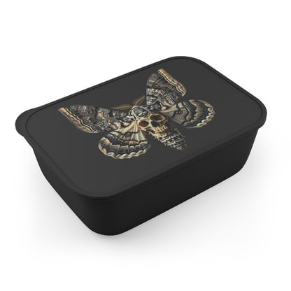 Gothic Butterfly Bento Box, Unique Lunch Container, Skull Art Design, Eco-Friendly Meal Prep, Perfect for Goth Aesthetics, Halloween Gifts