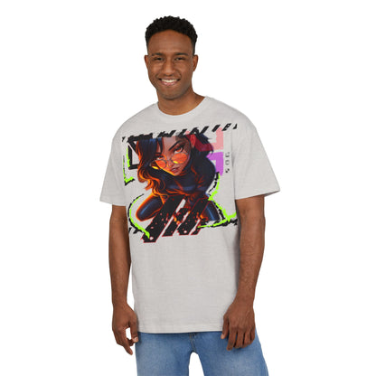 Edgy Graphic Unisex Heavy Oversize Tee - Street Style Fashion