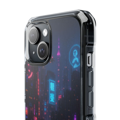 Neon City Phone Case - Magnetic Clear Impact Cases, Customizable Phone Cover, Gifts for Tech Lovers, Stylish Protection, Modern Design