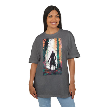 Artistic Oversized Tee - Forest Silhouette Design, Casual Unisex Fashion, Perfect for Nature Lovers, Gift for Friends, Relaxed Everyday Wear