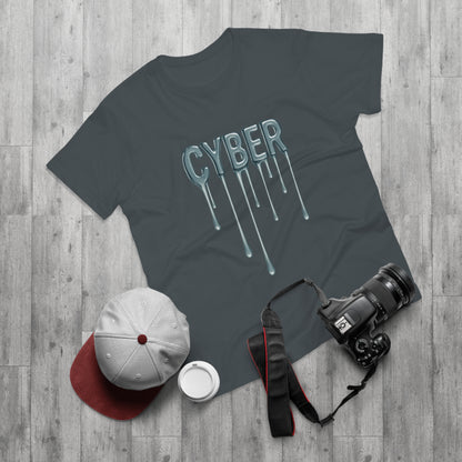 Cool Drippy Cyber T-Shirt, Unisex Graphic Tee, Casual Wear, Tech Enthusiast Gift, Trendy Streetwear for All Occasions