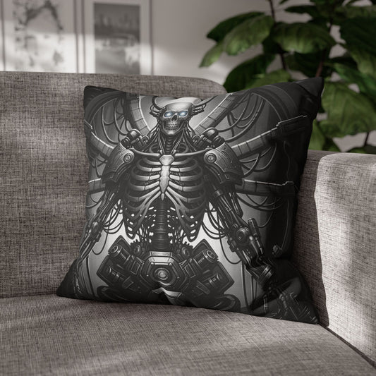 Gothic Skeleton Pillowcase - Dark Decor for Halloween, Bohemian Home, Gothic Style, Sofa Cushion, Unique Gift