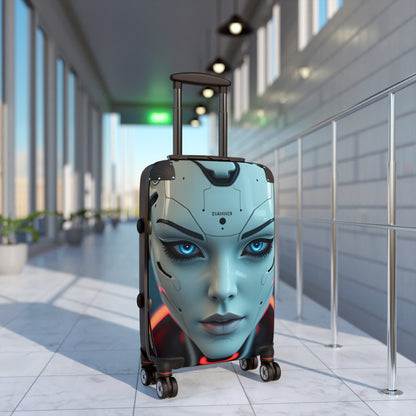 Futuristic Travel Suitcase - Stylish Carry-On for Adventurers, Geek Chic Luggage, Unique Travel Bag, Gift for Travelers, Customizable Design
