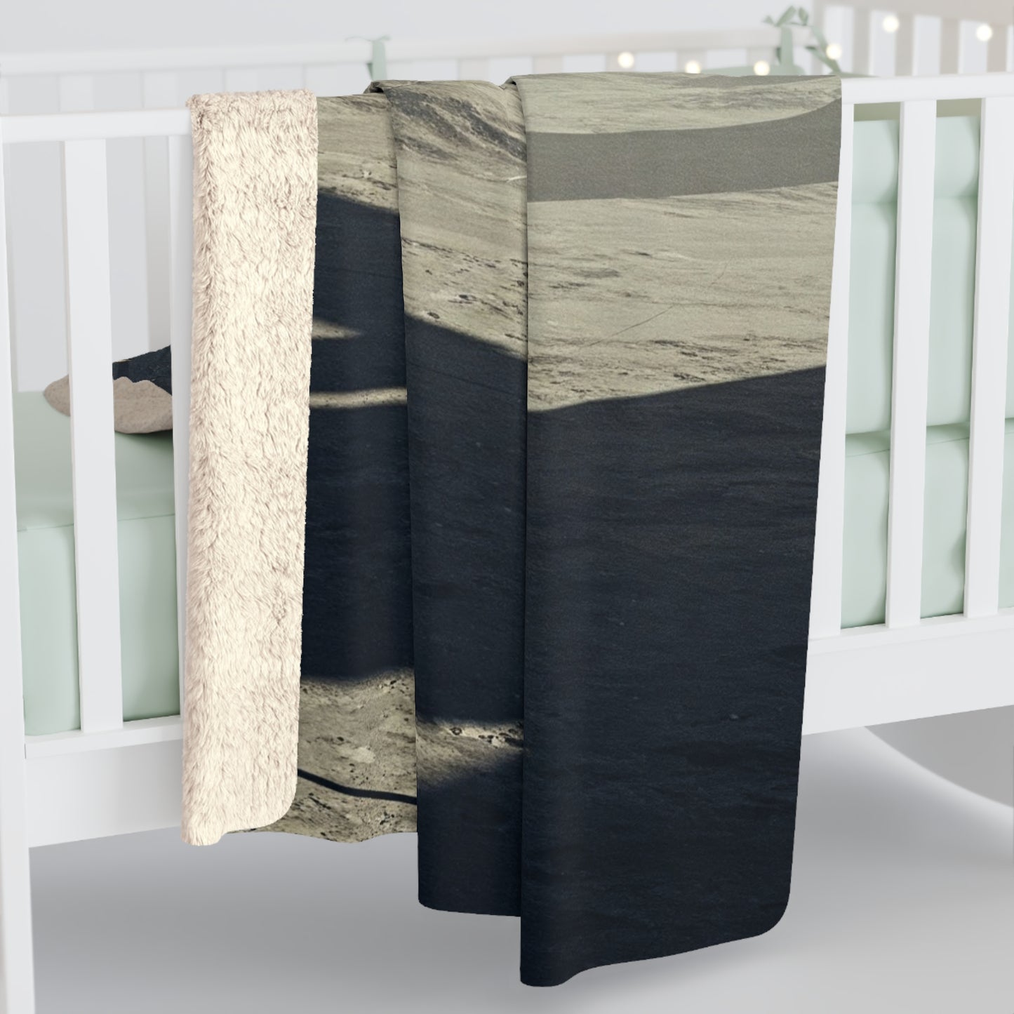 Futuristic Sherpa Fleece Blanket - Cozy Wall Art for Sci-Fi Lovers