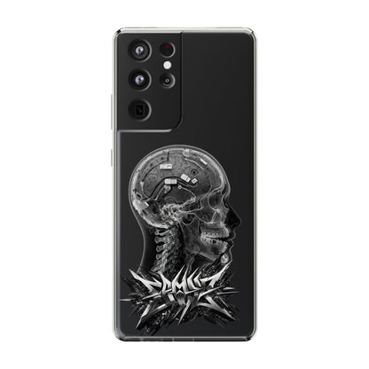 Skull Design Clear Phone Case - Unique Aesthetic for Tech Lovers