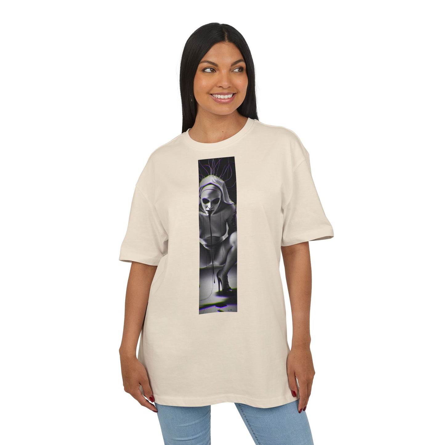 Unisex Oversized Graphic Tee - Edgy Gothic Design
