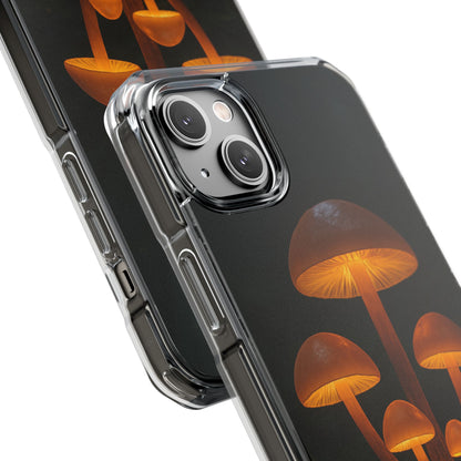 Magnetic Clear Impact Cases, Mushroom Phone Case, Eco-Friendly Phone Cover, Unique Phone Accessories, Gift for Nature Lovers, Artistic