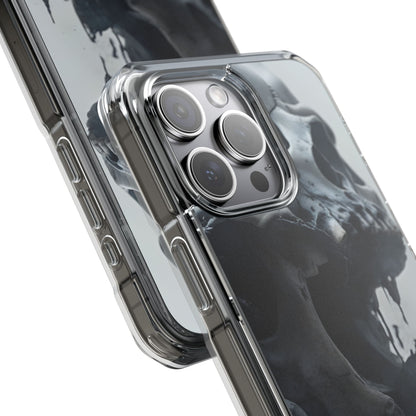 Unique Skull Design Magnetic Clear Impact Cases, Skull Phone Cases, Gothic Accessories, Halloween Gifts, Edgy Mobile Covers