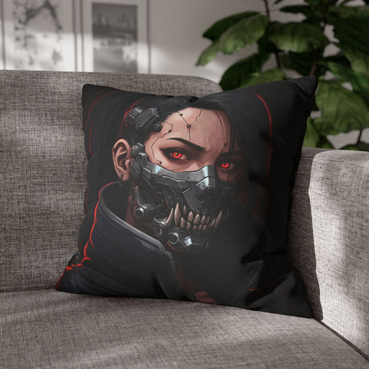Cyberpunk-Style Velvet Pillowcase, Decorative Pillow, Home Decor, Unique Gift, Futuristic Accent, Gaming Room Decoration