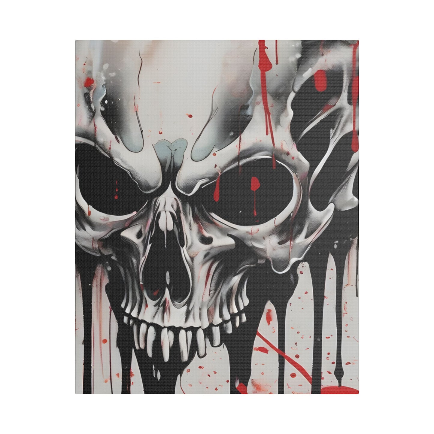 Skull Canvas Art, Edgy Wall Decor for Gothic, Halloween, and Alternative Aesthetics, Perfect for Home or Studio