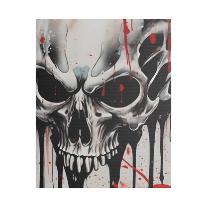 Skull Canvas Art, Edgy Wall Decor for Gothic, Halloween, and Alternative Aesthetics, Perfect for Home or Studio