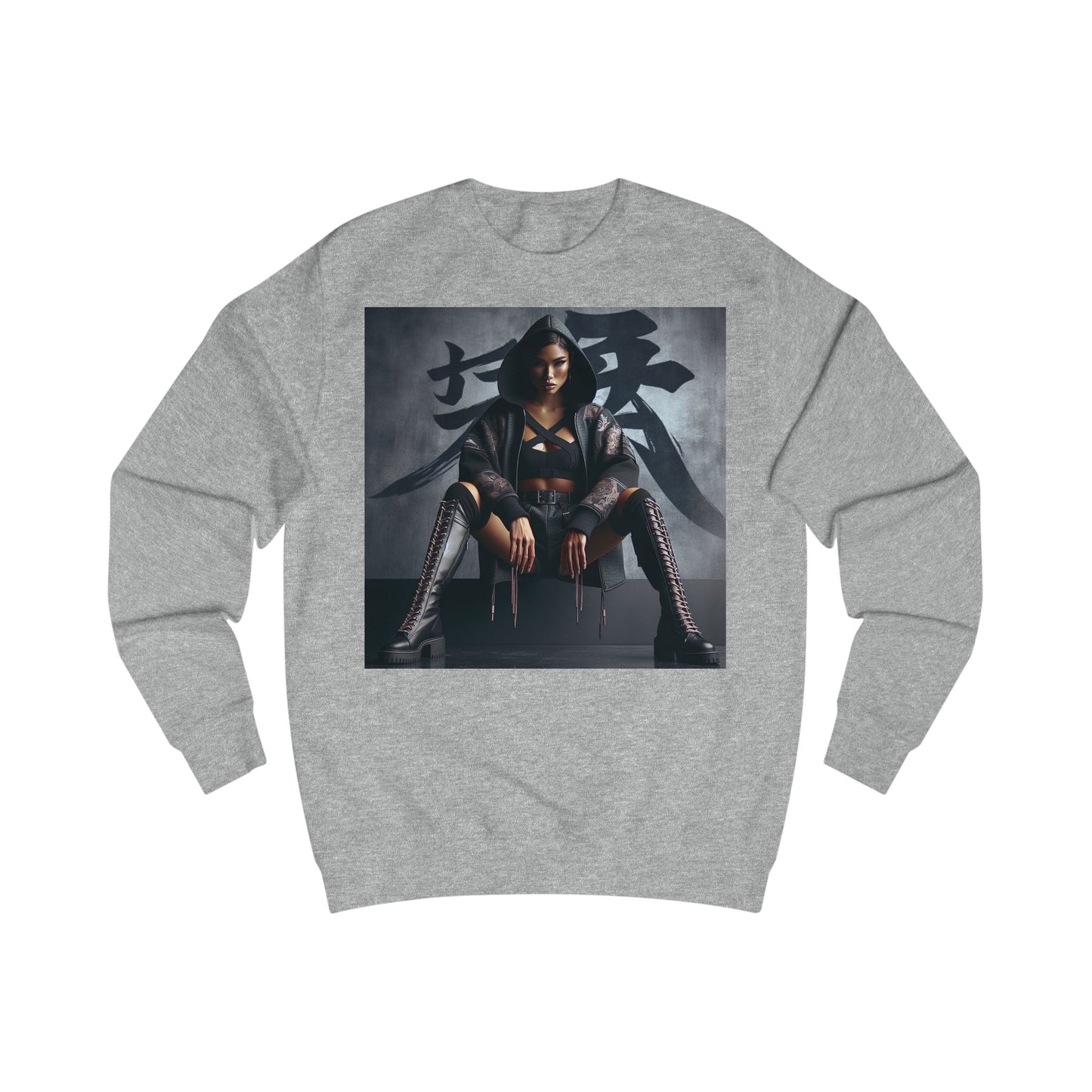 Edgy Graphic Unisex Sweatshirt, Urban Streetwear, Trendy Apparel, Fashion Statement, Perfect Gift for Her