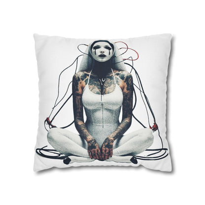 Unique Artistic Pillowcase with Futuristic Design, Decorative Cushion Cover for Home Decor, Gift for Art Lovers, Cozy Living Room Accessory