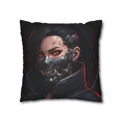 Cyberpunk-Style Velvet Pillowcase, Decorative Pillow, Home Decor, Unique Gift, Futuristic Accent, Gaming Room Decoration