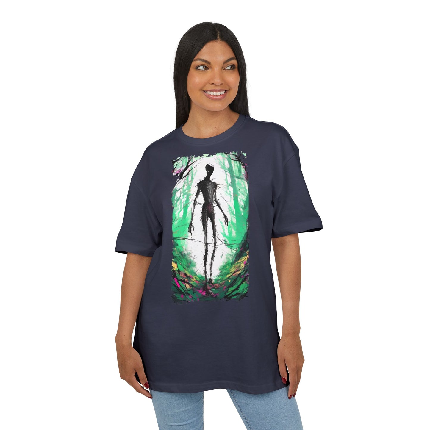 Mystical Forest Oversize Tee, Unisex Heavy Tee, Witchy Fashion, Boho Graphic Shirt, Alternative Style Tee