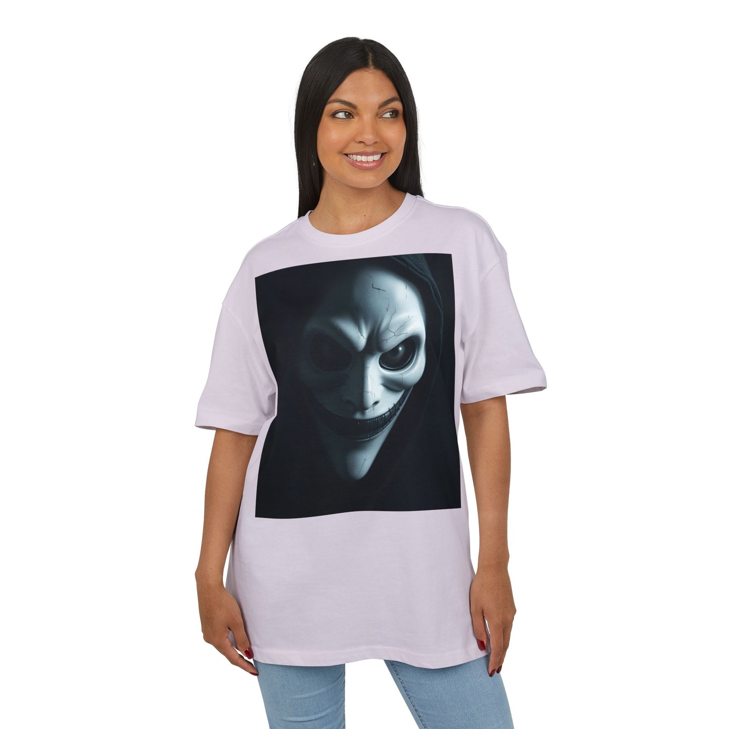 Spooky Graphic Unisex Oversized Tee, Halloween Shirt, Horror Aesthetic Tee, Statement Tee for Parties, Casual Wear, Gift Idea