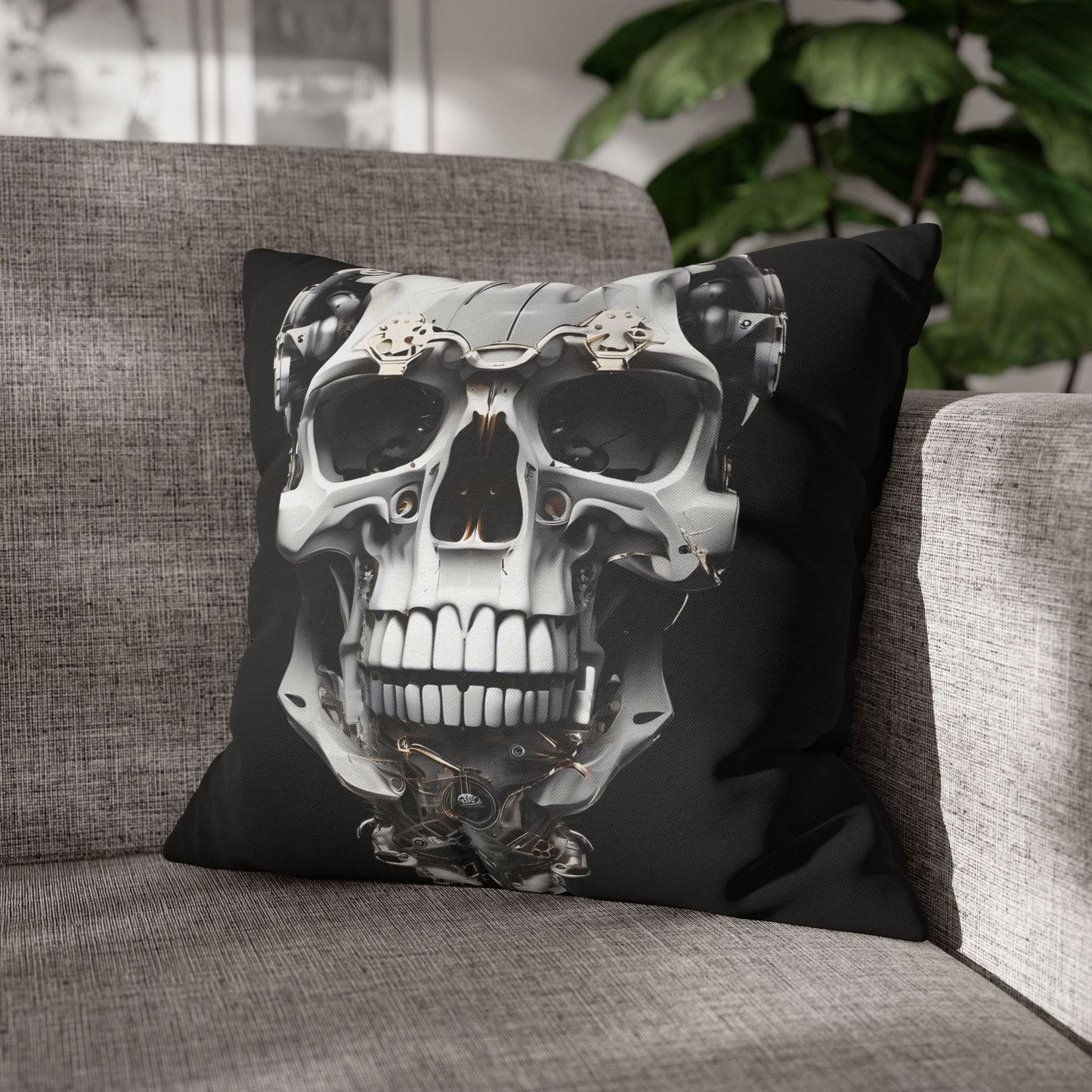 Polyester Square Pillowcase - Skull Collection