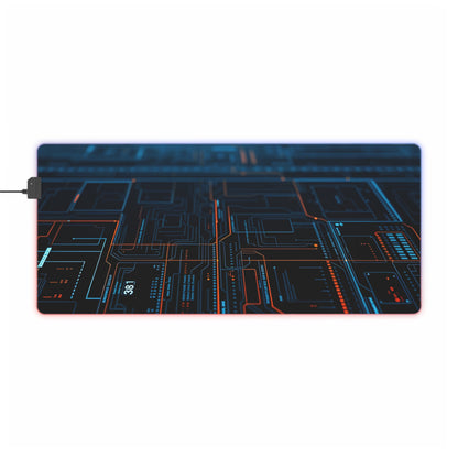 Gaming Mouse Pad with Abstract Cyber Design
