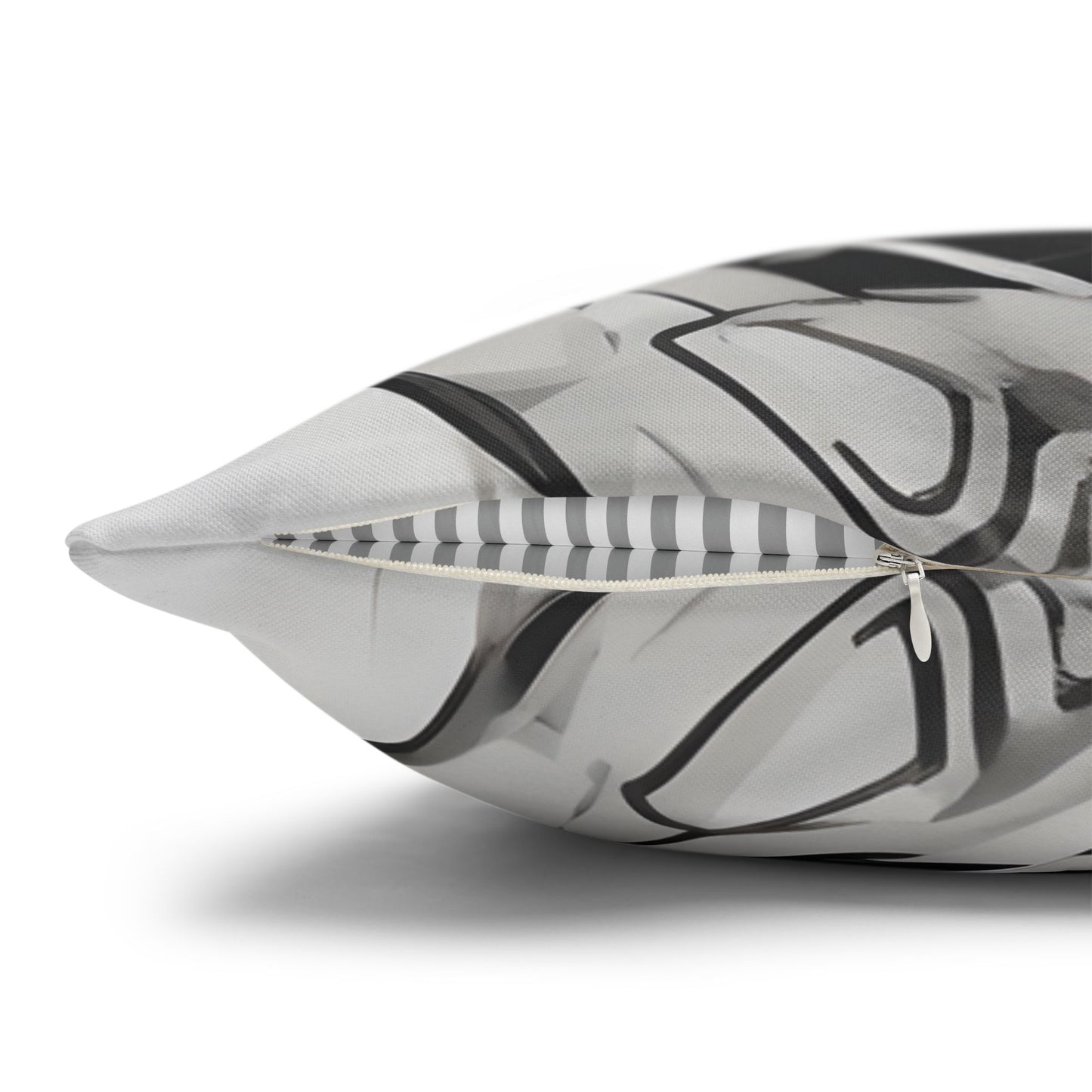 Square Pillowcase with Edgy Cyber Design