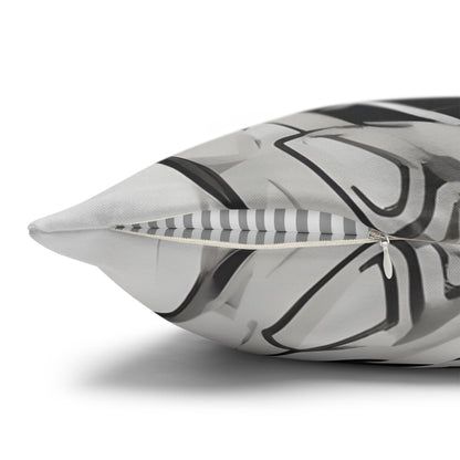 Square Pillowcase with Edgy Cyber Design