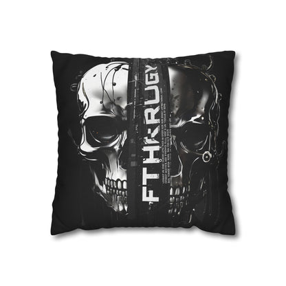 Gothic Skull Pillowcase - Edgy Home Decor, Alternative Gift, Bedroom Accent, Halloween Decor, Boho Pillow Cover