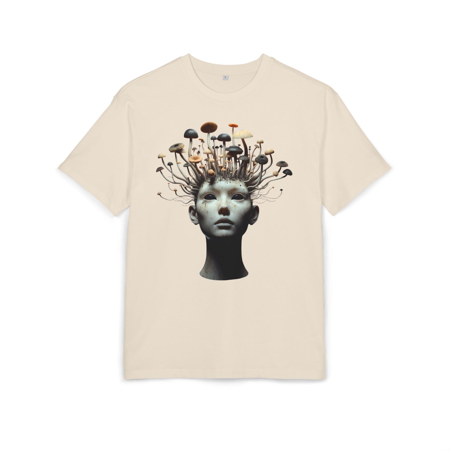 Unisex Heavy Oversize Tee - Artistic Mushroom Graphic Tee