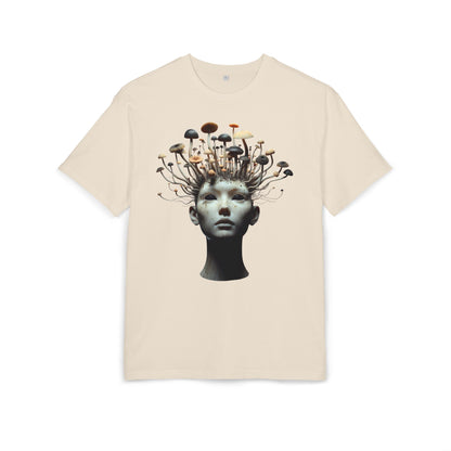 Unisex Heavy Oversize Tee - Artistic Mushroom Graphic Tee