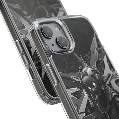 Anime-Inspired Clear Phone Case - Edgy Streetwear Style
