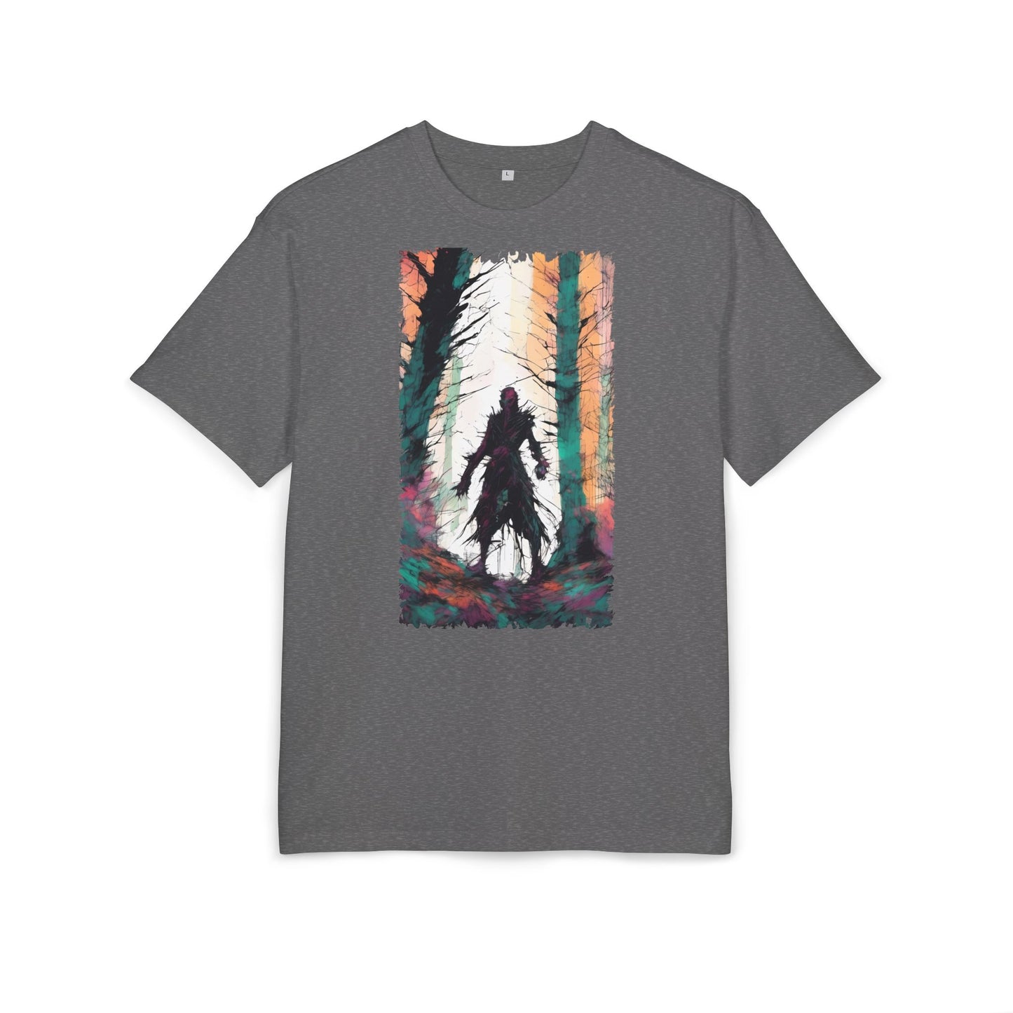 Artistic Oversized Tee - Forest Silhouette Design, Casual Unisex Fashion, Perfect for Nature Lovers, Gift for Friends, Relaxed Everyday Wear