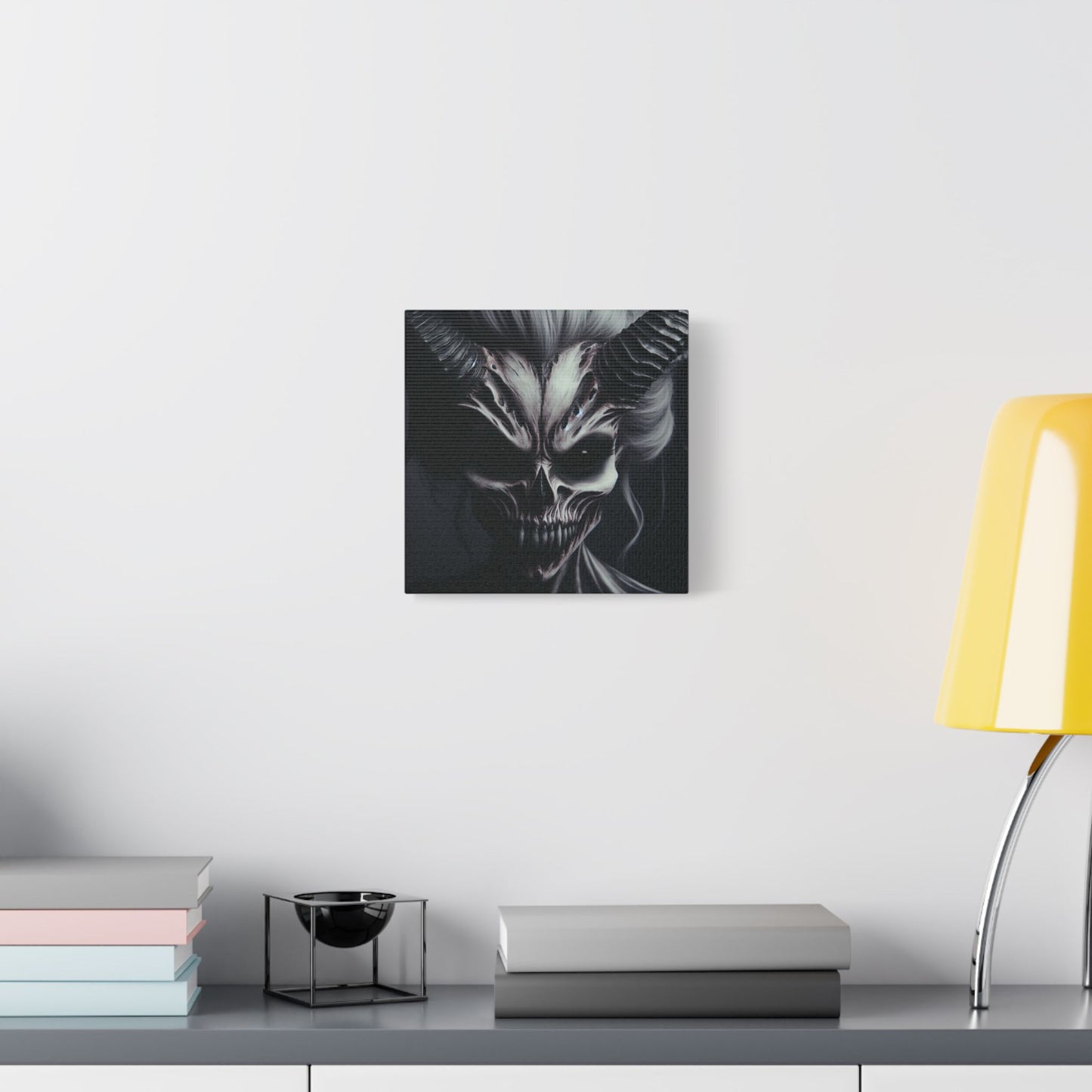 Gothic Wall Art, Demon Canvas, Creepy Decor, Dark Aesthetic Artwork, Spooky Home Decor, Halloween Art