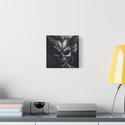 Gothic Wall Art, Demon Canvas, Creepy Decor, Dark Aesthetic Artwork, Spooky Home Decor, Halloween Art