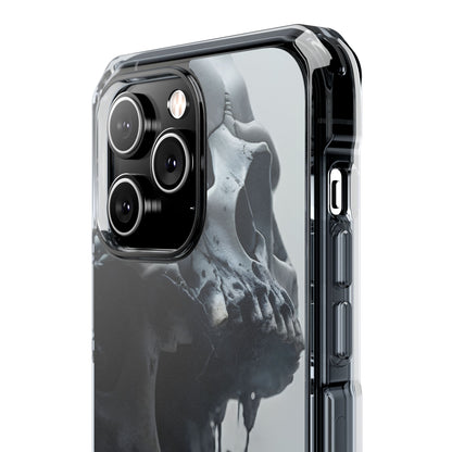 Unique Skull Design Magnetic Clear Impact Cases, Skull Phone Cases, Gothic Accessories, Halloween Gifts, Edgy Mobile Covers