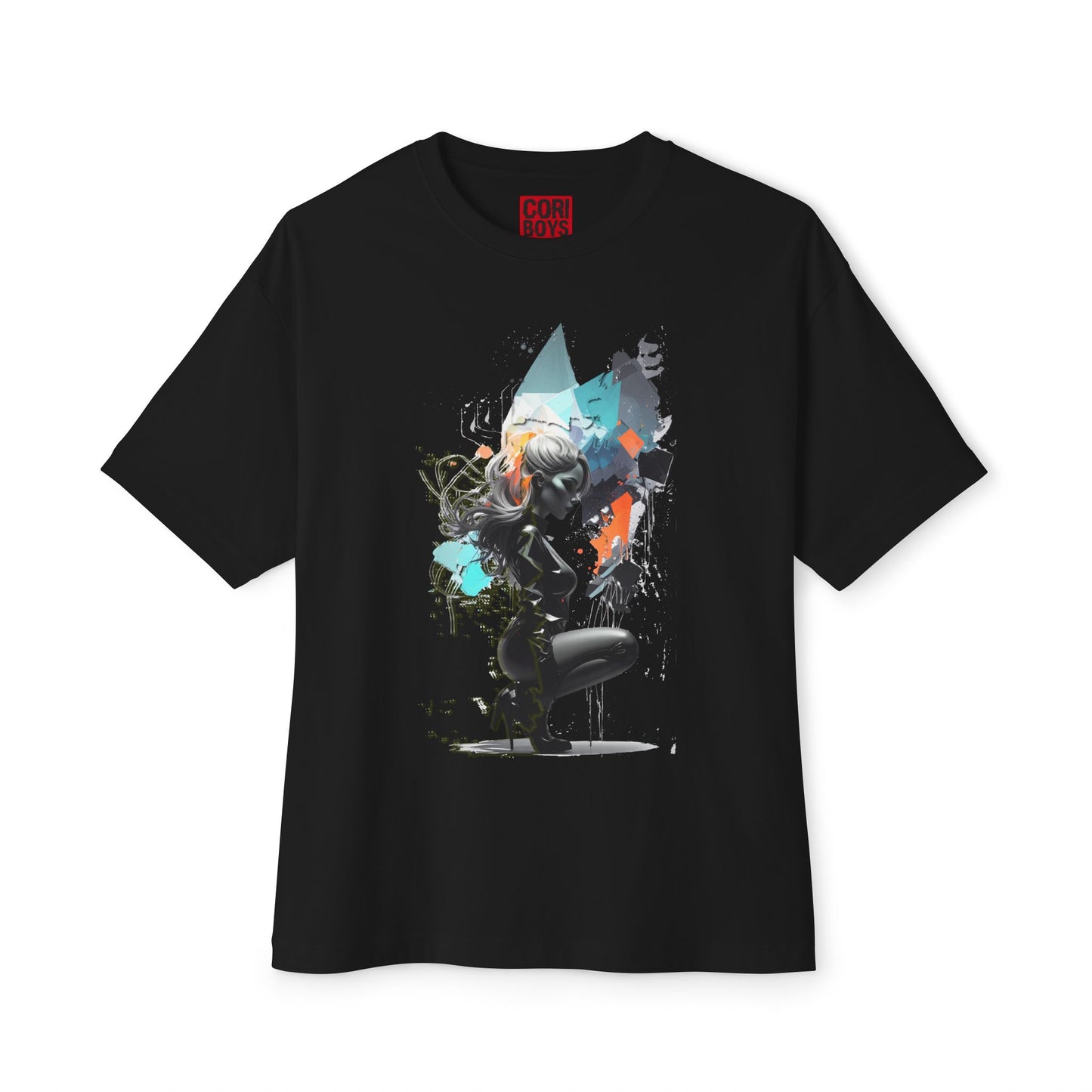 Artistic Unisex Oversized Boxy Tee - Trendy Graphic T-Shirt, Casual Wear, Gift for Art Lovers, Summer Outfit, Streetwear Style