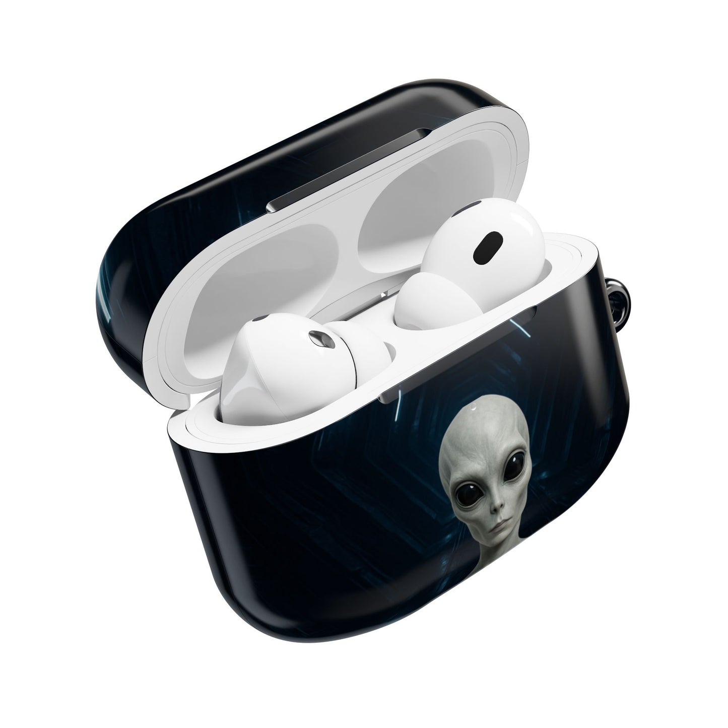 Alien-Themed AirPod Case, Funky Wireless Earbud Cover, Sci-Fi Gift for Music Lovers, Unique Tech Accessory, Halloween Present, Trendy Gadget
