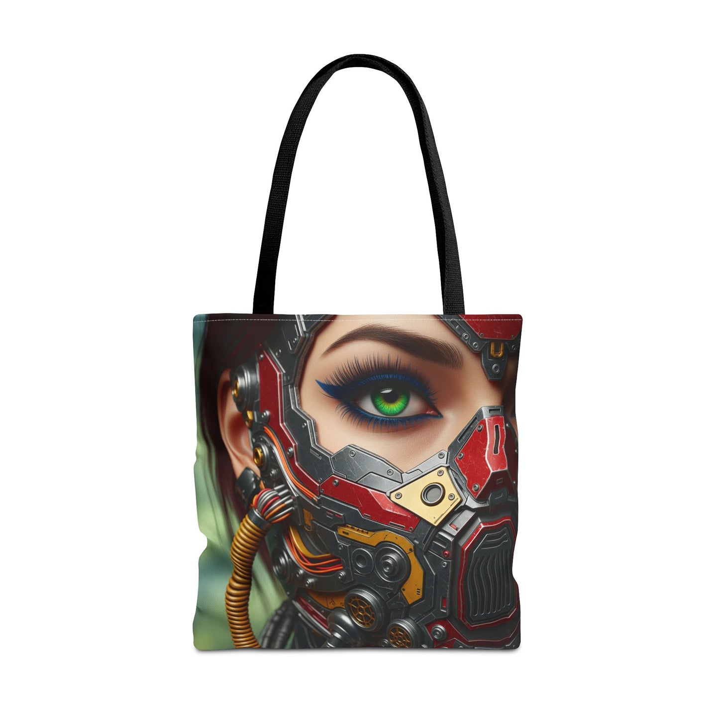 Futuristic Cybernetic Tote Bag, Eco-Friendly Shopper, Tech Enthusiast Gift, Fashionable Carryall, Sci-Fi Lovers Accessory