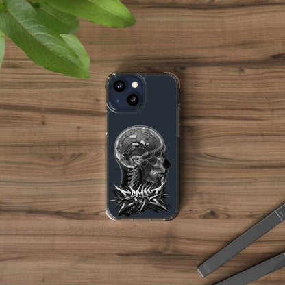 Skull Design Clear Phone Case - Unique Aesthetic for Tech Lovers